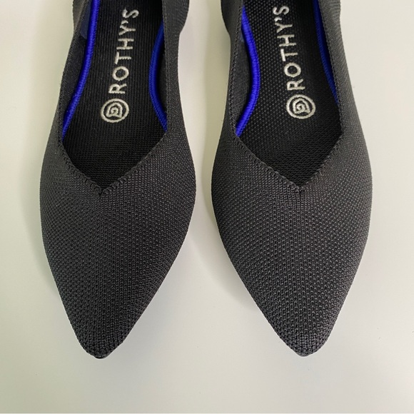 Rothy’s The Point Flats Black Like New Size 7.5 - Picture 3 of 9